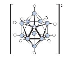 8.9 Obrázok znázorňuje štruktúru aniónu B 12H 12 2. Do akej skupiny môžeme klasifikovať uvedený aniónový borán? B 12H 12 2 (všeobecný vzorec [B n H n ] 2 ) môžeme klasifikovať medzi closo-klastre. 8.