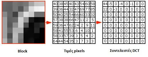 Σηµείωση: Ο πίνακας των χωρικών συχνοτήτων F (u,v) έχει τις ίδιες διαστάσεις µε την αρχική εικόνα NxN. Οι τιµές των pixels f (x,y) αντιστοιχούνται σε συντελεστές χωρικών συχνοτήτων F (x,y).