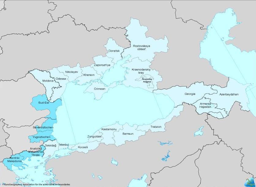 Επιλέξιμη περιοχή της Ελλάδας Black Sea 2014-2020 Όλη η χώρα Επιλέξιμη περιοχή εκτός Ελλάδας Ρουμανία (South-East); Βουλγαρία (Severoiztochen, Yugoiztochen); Τουρκία (Istanbul, Tekirdağ, Kocaeli,