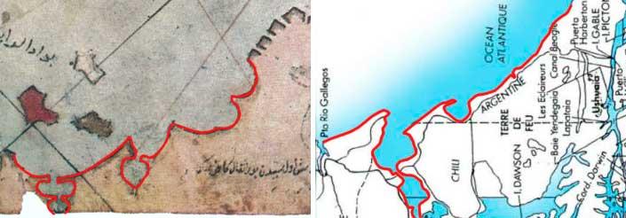 Στενό του Μαγγελάνου Σε έναν νεότερο χάρτη που σχεδίασε ο Γάλλος χαρτογράφος Φιλίπ Μπυά, η Ανταρκτική παρουσιάζεται να