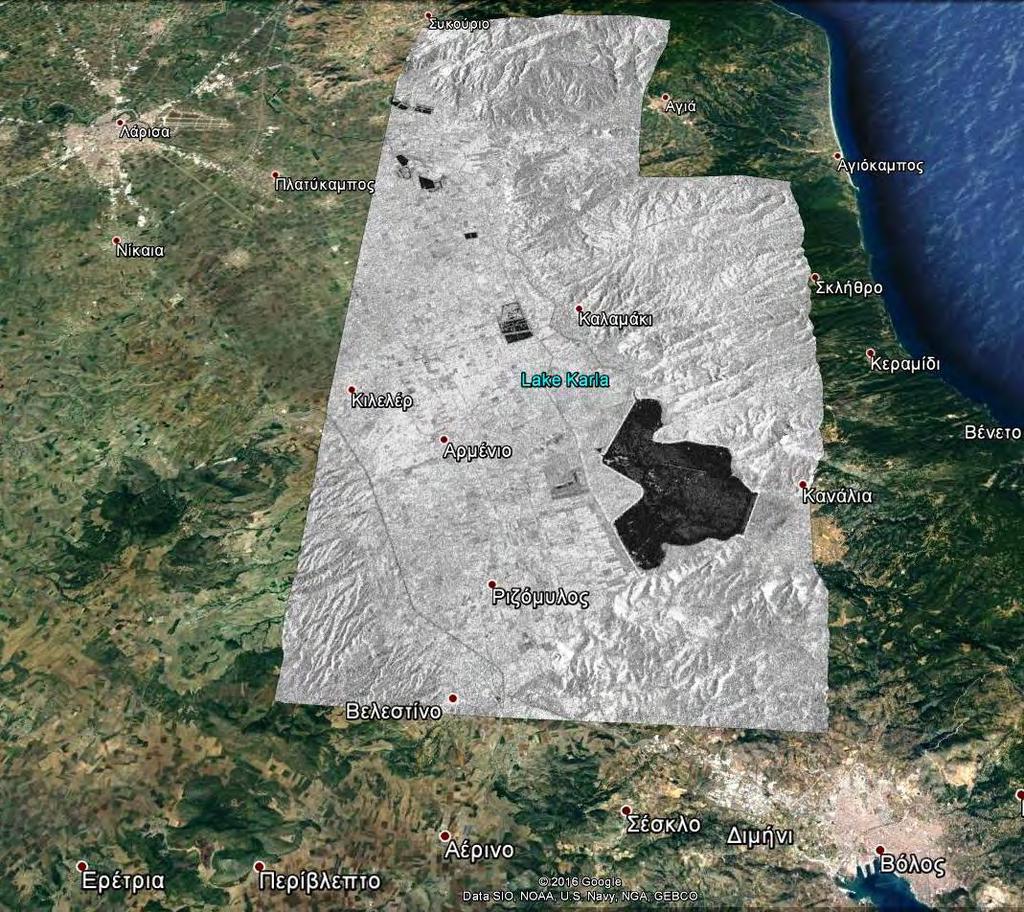 CASE STUDY Εικόνα 4.4 Απεικόνιση περιοχής μελέτης σε υπόβαθρο google earth (ιδία επεξεργασία) 4.