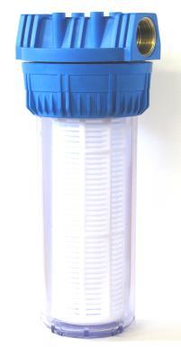 31/120 filter mechanických nečistôt EURO studená voda, spoľahlivé filtre s dlhou životnosťou, upínacia hlava mosadz pochromované, filtračná nádoba číry trogamit, vypierateľná filtračná vložka z