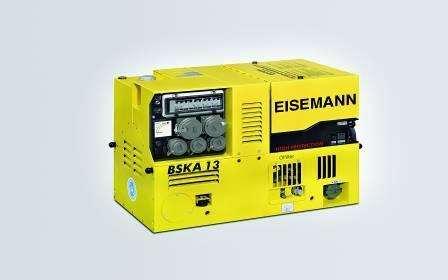 DIN elektrības ģeneratori (I) EISEMANN BSKA 13EV SS ε 3~cos φ 0.8 VA 13 000 1~cos φ 0.8 VA 11 000 Spriegums 3~ V 400 Spriegums 1~ V 230 Maks. strāva 3~ A 18.6 Maks.