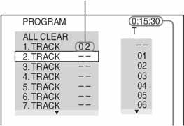 4 Pritisnite,. Kursor se pomakne do zapisa u stupcu "T" (u ovom slučaju, "01"). 5 Odaberite zapis koji želite programirati. Primjerice, odaberite zapis "02".