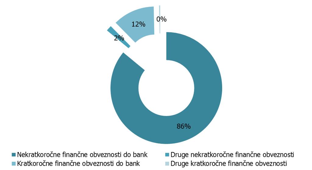 Graf 4: Finančne obveznosti Skupine Luka Koper na dan 30.