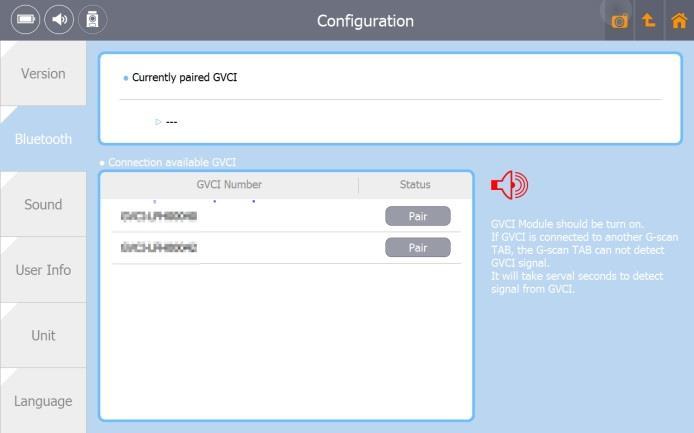 3. Σύνδεση G-scan Tab μέσω Bluetooth P.