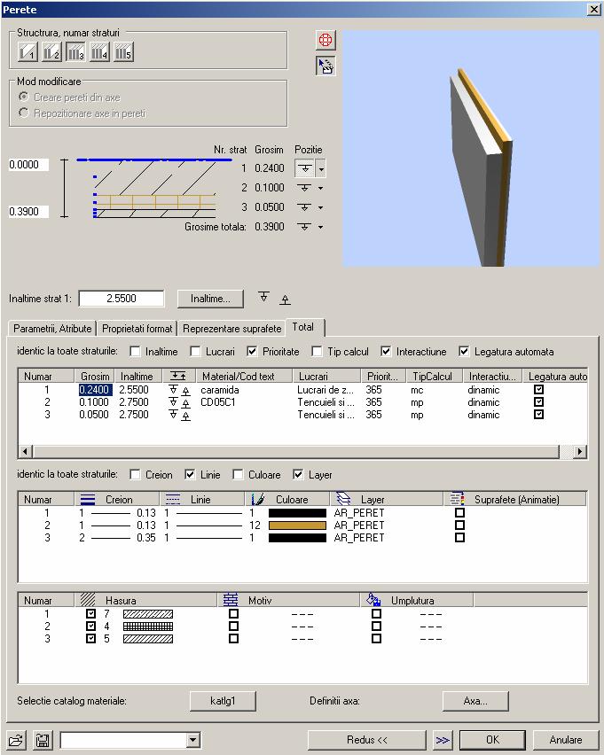 Tutorial Arhitectura Proiectul cladirii 145 Exemplu: perete