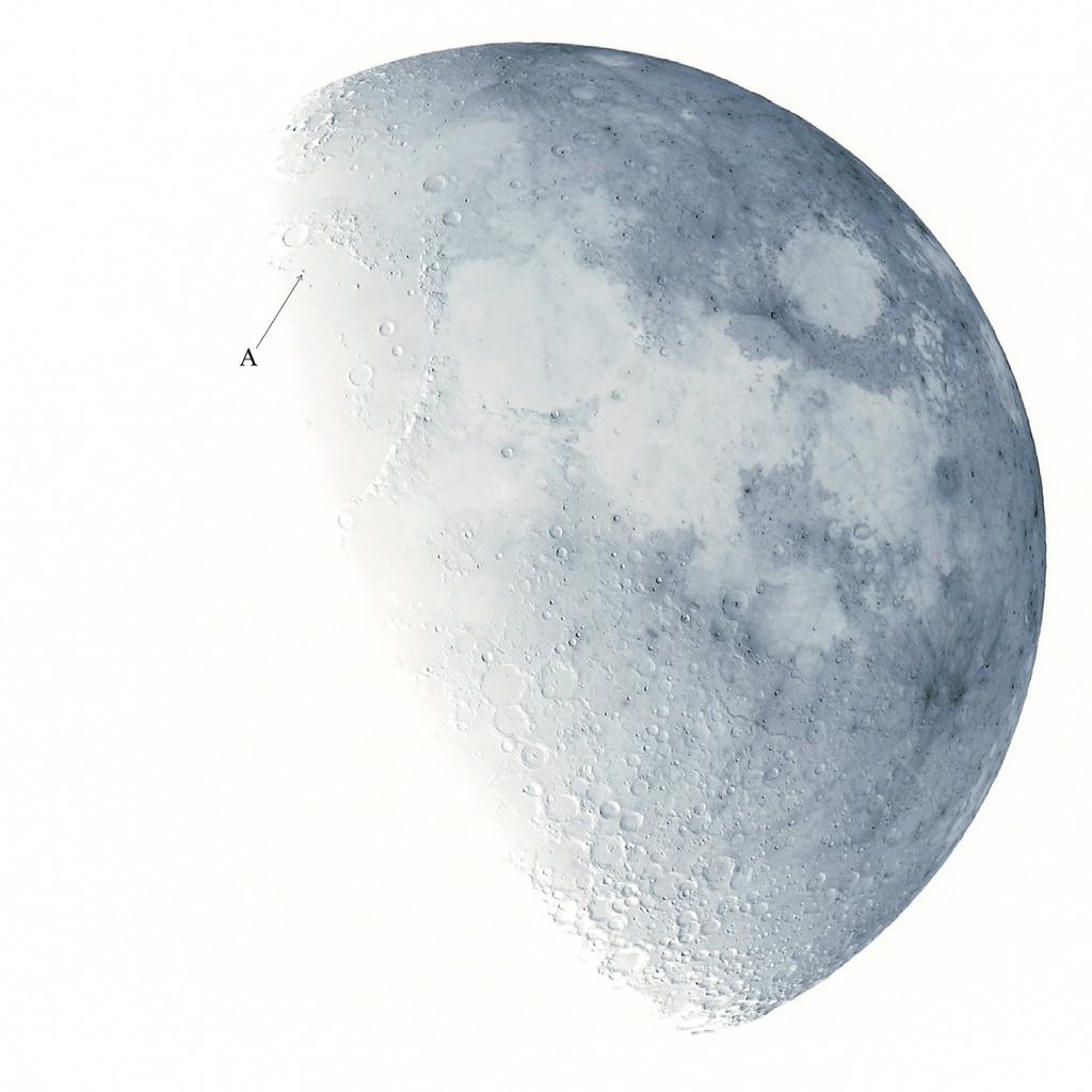 Kvalifikacijski test - paktični io - β. Na fotogafijaa Mjeseca oei visinu planine A (Mons Pico).