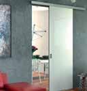 Posuvné dverové systémy pre drevené alebo sklenené dvere Celosklenené dvere na zavesenie výška 97 cm, tvrdené bezpečnostné 8 mm sklo (ESG), vŕtanie Studio/ Office, bez kovania, bez zárubne Stavebné