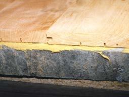 1 Πάχος στρώσης κόλλας σε mm σταθεροποιήθηκε στη μία πλευρά της πλάκας με σκοπό το φαινόμενο να ενταθεί. Η επιμήκυνση του ξύλου ήταν δυνατή επομένως μόνο από τη μία πλευρά.