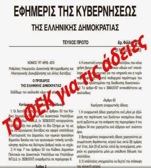 Δικαιώματα Ασθενούντων Δημοσίων Υπαλλήλων ΑΠΑΛΛΑΓΗ ΚΥΚΛΙΚΟΥ ΩΡΑΡΙΟΥ ΑΠΑΛΛΑΓΗ ΚΑΘΗΚΟΝΤΩΝ