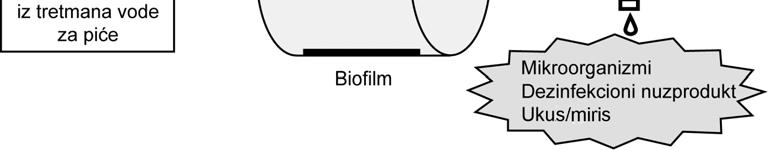 rezidualni dezinfektanti se koriste za kontrolu ponovnog rasta mikroorganizama unutar mreže, kao i za kontrolu kontaminacije mreže mikroorganizmima do formiranja biofilma dolazi nakon