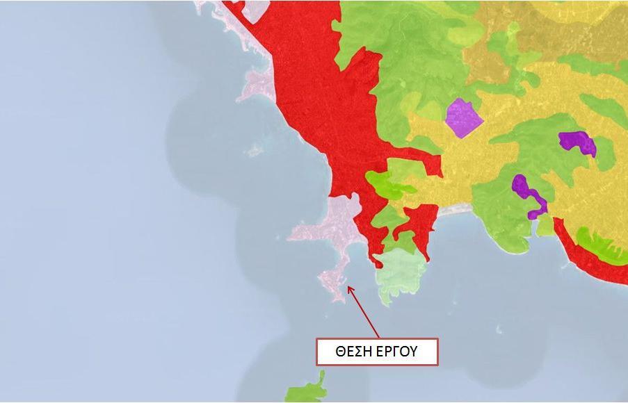 Σχήμα ΣΤ 6: Χάρτης χρήσεων γης στην ευρύτερη