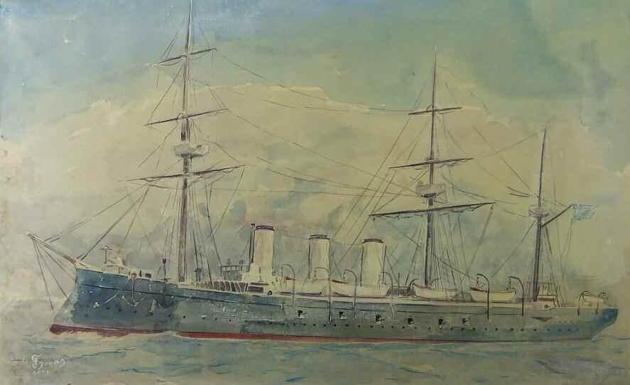 ΡΩΜΑΝΙΔΗΣ Κωνσταντίνος (1884-1972) Φουρτουνιασμένη θάλασσα Λάδι σε χαρτόνι 28 50 εκ υπγρμ κ.