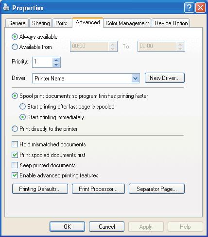 Καρτέλα Advanced (Για προχωρηµένους) 1 2 3 5 4 6 7 9 8 10 12 11 1. Μπορείτε να προσδιορίσετε ποιες ώρες της ηµέρας θα είναι διαθέσιµος ο εκτυπωτής σας. 2. Υποδηλώνει τρέχουσα προτεραιότητα, από το 1 (µικρότερη) έως το 99 (µεγαλύτερη).