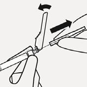 σύνδεση luer με τη βελόνα με μία σταθερή περιστροφική κίνηση κατά τη φορά των δεικτών του ρολογιού μέχρι να σφίξει. Μην αγγίζετε το άνοιγμα luer της βελόνας.