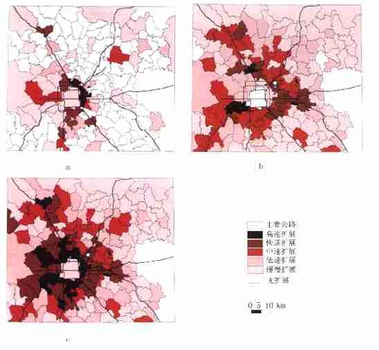 410 55 1 (1982 1992 ) F ig11 Spatial differentiation of urban land use grow th in Beijing (1982 1992)