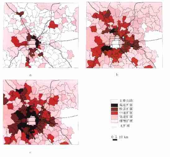 410 55 1 (1982 1992 ) F ig11 Spatial differentiation of urban land use grow th in Beijing (1982 1992)