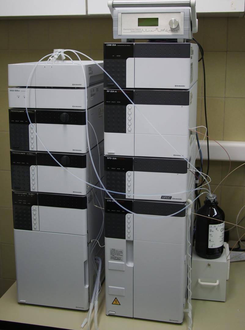 5.2. Tekućinska kromatografija ECD-1 vrsta detektora primjena granica detekcije detektor apsorbancije (UV/VIS, PDA) analiti koji sadrže kromofore koji apsorbiraju svjetlost u UV ili vidljivom