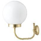 IP43 Ε27 20 Watt GLOBES 250mm: WHITE, TRANSPARENT, SMOKED WALL LIGHT 4948-25 40 cm 132602 ΣΑΤΙΝΕ/NICKEL MAT