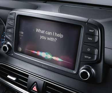 Έγχρωμη κεντρική οθόνη με λειτουργίες Apple CarPlay και Android Auto Τα υψηλά επίπεδα συνδεσιμότητας που παρέχει το ΚΟΝΑ, ξεπερνούν τις προσδοκίες.