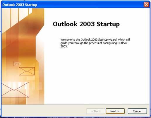 Οδηγίες ρυθμίσεων του Microsoft Outlook 2003 για χρήση IMAP με SSL Ενότητα 1η: Δημιουργία ενός νέου λογαριασμού με χρήση του «Οδηγού εγκατάστασης Outlook