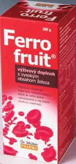 50 ml Ferrofruit Prípravok obsahuje organicky viazané železo, ktoré je veľmi dobre vstrebateľné a má dobré chuťové vlastnosti.