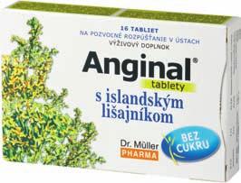 Anginal V tabletách a ústnych sprejoch radu Anginal sú obsiahnuté extrakty z obľúbených bylín. Tablety Anginal sú bez cukru a všetky obsahujú vitamín C.