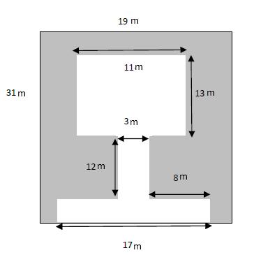 ευθύγραμμων σχημάτων χρειαστούν. 5 m Περίμετρος και εμβαδόν σύνθετων σχημάτων που διαχωρίζονται σε γνωστά σχήματα 25 m 10 m 20 m 30 m 25 m 25 m 4.(Μ3.