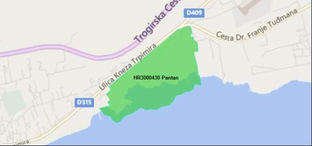Pantan (HR3000430) Područje ekološke mreže Pantan, koji se nalazi istočno od Trogira, je ostatak od nekada većeg močvarnog područja čija je površna reducirana zbog urbanizacije i nasipavanja (Slika 2.