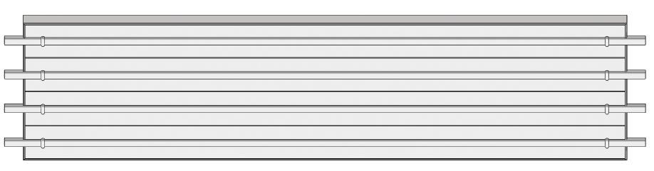 SÁLAVÝ PANEL - ZÁKLADNÁ ŠPECIFIKÁCIA Sálavý panel MSP prieběžný RAL 9016 (biela), 4 cm izolácia, zavesné karabíny prieběžný s krycím plechom spodným na jednej strane Rúrky: Lamely: Izolácia: Celková