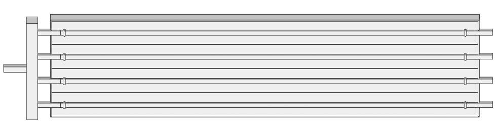 SÁLAVÝ PANEL - ZÁKLADNÁ ŠPECIFIKÁCIA Sálavý panel MSP koncový RAL 9016 (biela), 4 cm izolácia, zavesné karabíny koncový (Vrátane navareného registra - možné rôzne zapojenia podľa str.