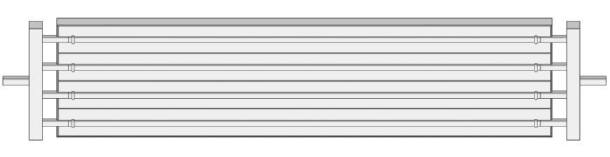 SÁLAVÝ PANEL - ZÁKLADNÁ ŠPECIFIKÁCIA Sálavý panel MSP 2 koncový RAL 9016 (biela), 4 cm izolácia, zavesné karabíny koncový (Vrátane navareného registra - možné rôzne zapojenia podľa str.