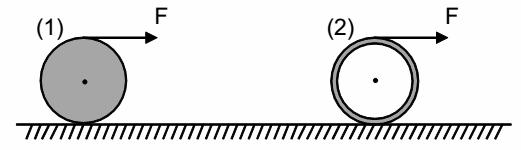 29. Ένας δίσκος Δ 1 με ροπή αδράνειας Ι 1 στρέφεται με γωνιακή ταχύτητα ω 1 και φορά περιστροφής όπως φαίνεται στο σχήμα, γύρω από σταθερό κατακόρυφο άξονα που διέρχεται από το κέντρο του και είναι