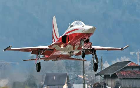 Ένα από τα Hornet του Fliegerstaffel 11. (Joris van Boven) Το σύνολο των F-5 του Patrouille Suisse θα διατηρηθεί τουλάχιστον μέχρι το 2025.