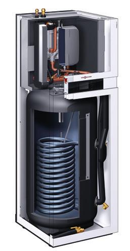 Cjenik 2018 VITOCL 111-S, 4,5 do 15,7 kw Komplet N Kompaktna dizalica topline zrak/voda Vitocal 111-S na električni pogon u split izvedbi, tip WT(-M)(-C), s integriranim spremnikom PTV volumena 210