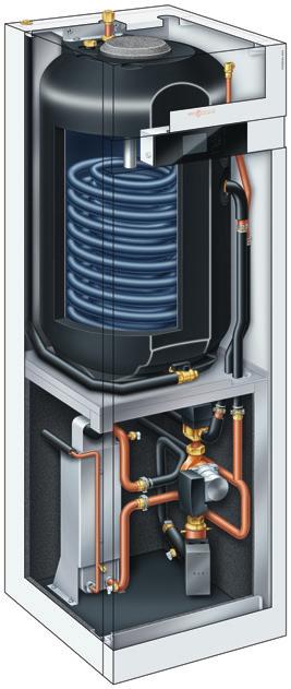 22/23 VITOCL 222-S, 4,0 do 10,1 kw Kompaktna dizalica topline zrak/voda Vitocal 222-S u split izvedbi, tip W(-M)(-E)(-C), s integriranim spremnikom PTV-a volumena 210 litara.