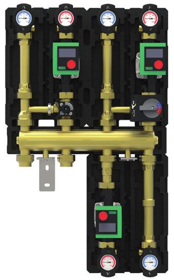 40/41 Modularni razdijelni sistemi HeatloC ECO Opis Modul kruga grijanja bez miješajućeg ventila M31 DN25 ECO sadrži: visoko učinkovitu crpku Wilo Yonos PR RS