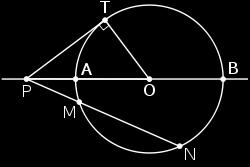 "העצמה" h של נקודה P ביחס למעגל ברדיוס r h=pt 2 s=po s-