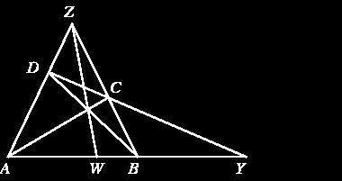 Pappus's Harmonic Theorem נחבר לכל נקודה בתוך משולש את קדקדיו.