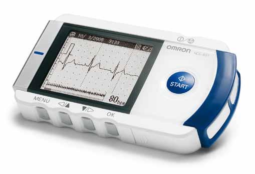 Záznam prostredníctvom EKG HeartScan trvá 30 sekúnd a môže sa vykonať podľa potreby, kedykoľvek sa prejavia srdcové Jednokanálový EKG záznamník epizód Jednoduché používanie a
