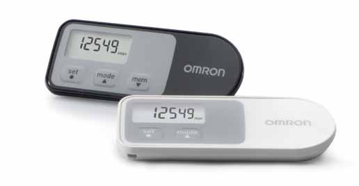 Krokomer s USB prístupom na OMRON Bi-LINK Pracuje vo Vašom vrecku, nohaviciach, alebo taške vďaka 3D senzoru pohybu Počíta prejdené kroky a vzdialenosť (km) Zobrazuje spotrebovanú energiu (v kcal)