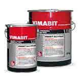 Αρμός x mm: 0,2 kg/m 96 33 3,3 3,2 VIMABIT ALU-COAT Ασφαλτικό προστατευτικό χρώμα αλουμινίου Είναι λεπτόρευστο μίγμα ασφάλτου, οργανικών διαλυτών και πάστας αλουμινίου.