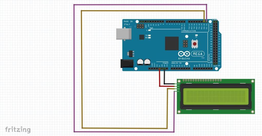 4.3 Arduino Mega 2560 + LCD I2C zaslon Za ovaj Završni rad korišten je LCD I2C 20x4, odnosno zaslon s 4 reda po 20 znakova.