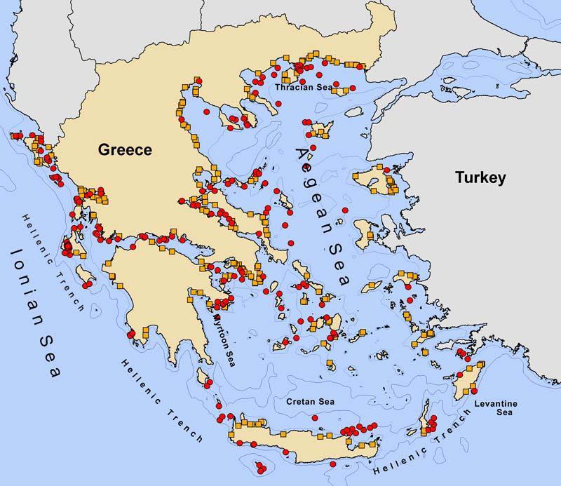 Η κατανομή του Ρινοδέλφινου στην Ελλάδα, θεάσεις και εκβρασμοί (Frantzis A.,20