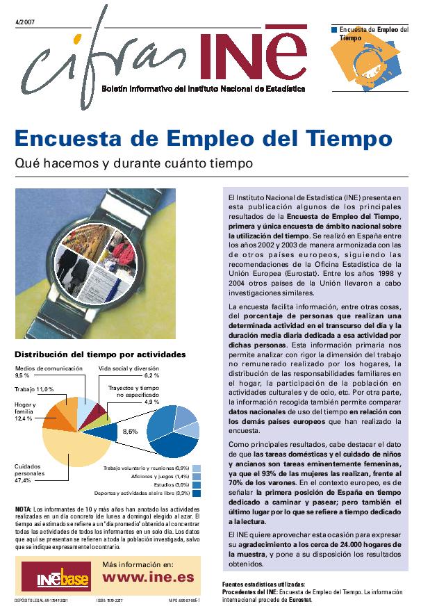 Algúns dos exercicios propostos a continuación están elaborados a partir desta publicación de INE.