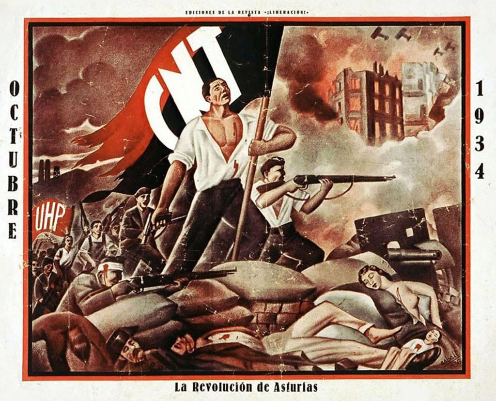 6 Οκτώβρη 1934 Η Επανάσταση του 1934 / Η Απεργία των Μεταλλωρύχων της Αστούρια Το χρονικό της εξέγερσης της Αστούρια Αφίσα της CNT για την επανάσταση της Αστούρια Στις 5 Οκτώβρη του 1934 η