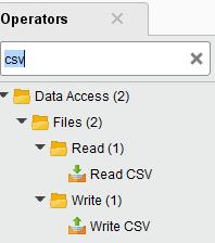 Εικόνα 41: Read_CSV Operator Ορισμός παραμέτρων Μετά το Read CSV operator και προκειμένου να ολοκληρώσουμε την εισαγωγή
