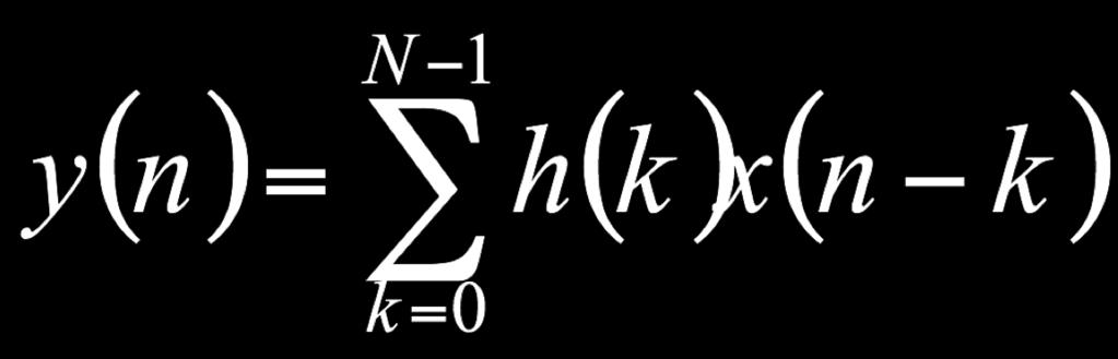 (3) Filtering: The equation for finite impulse response (FIR) filtering is