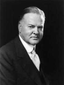 Ο Herbert Hoover (1874-1964) ήταν ο 31 ος πρόεδρος των ΗΠΑ (1929-1933), του οποίου η θητεία σημαδεύτηκε από την συντριβή του χρηματιστηρίου, σε λιγότερο από οκτώ μήνες από τότε που ανέλαβε καθήκοντα